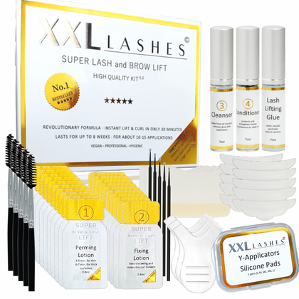 XXL Lashes 'Super Lash and Brow Lift' Eyelash Lifting Kit, 56pc