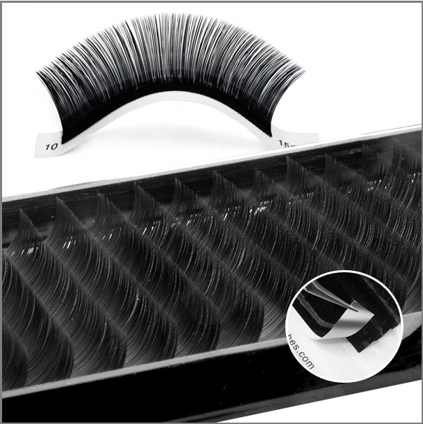 Einzelwimpern Für Wimpernverlängerung – Glänzende Seidenwimpern In C-Curl, Stärke 0,15 Mm, Länge 12 Mm, Schwarz, Inkl. Ca. 4000 Wimpern