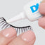 Applying DUO Blue adhesive along a strip lash band