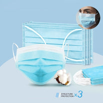 Chirurgische Einwegmasken  3-lagig  effektiver Mundschutz vor Infektionen und Staub  Atemschutzmaske mit Ohrschlaufen  CE und FDA zertifiziert