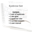 Set of Eyebrow Wigs - with Glue  Eyebrow Ruler and Tweezers