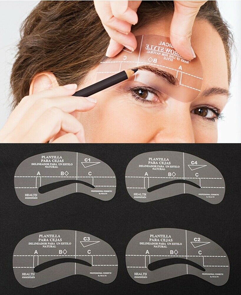 Deni Carte - Stencil Per Sopracciglia, Rosa, 8 Pz - Foto 2