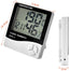 Thermomètre hygromètre digital écran LCD  mesure de la température et l’hygrométrie